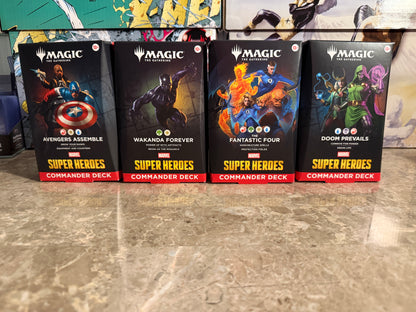 Magic: The Gathering x Marvel Super Heroes Commander Decks (Set of 4)