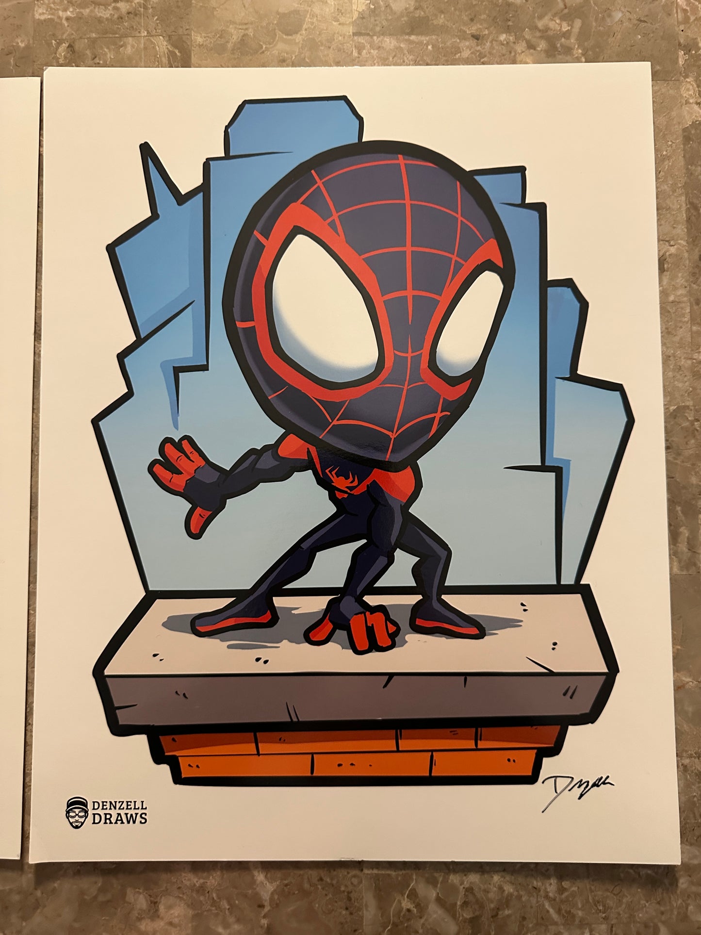 Spider-Gwen/Miles Morales Custom Art Prints - Denzell Draws