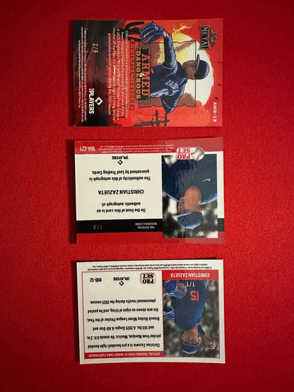 2026 Pro Set Christian Zazueta Black Lazer 1/1 & Purple Auto /8 Leaf Metal /6 Lot