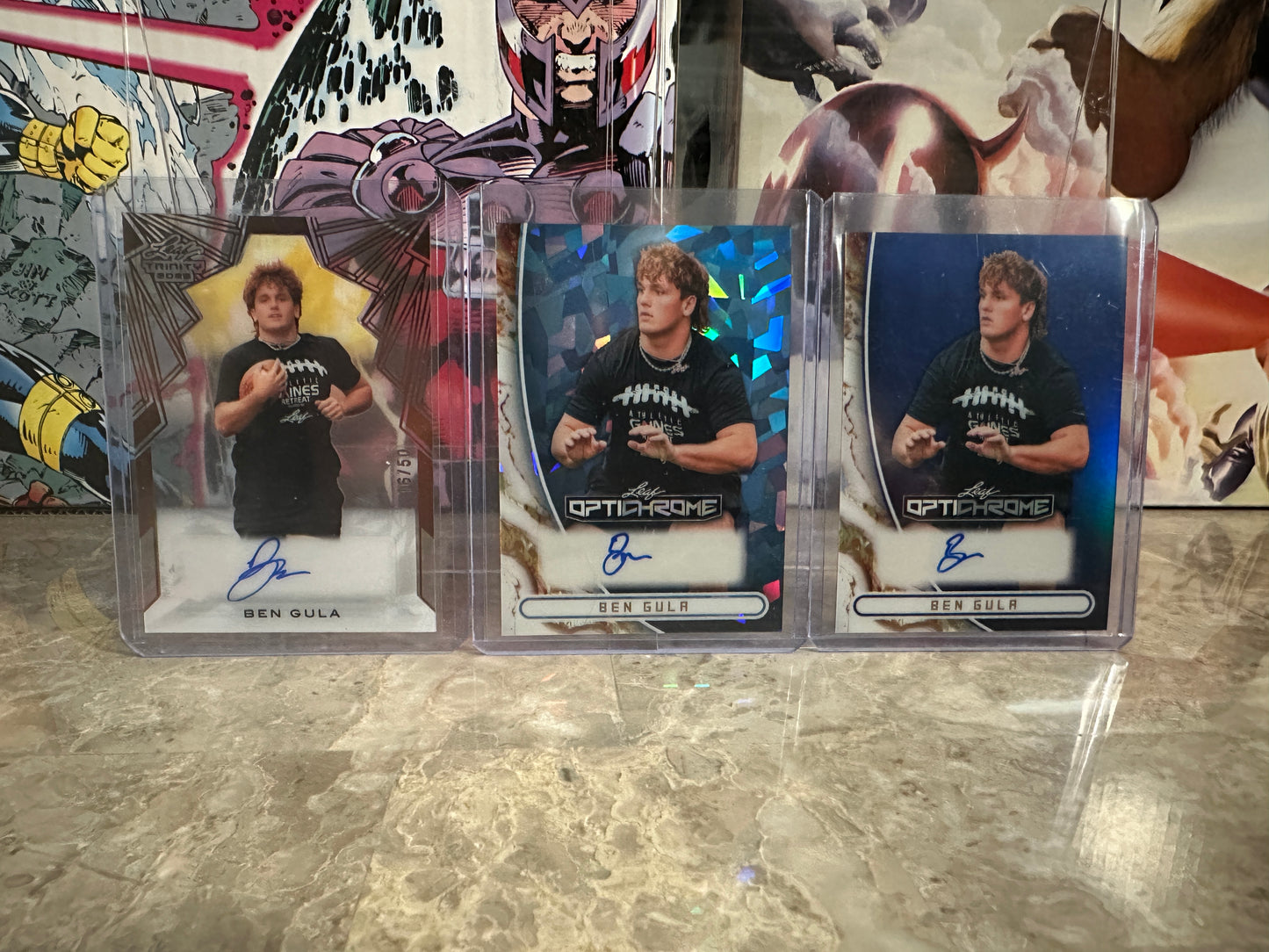 2026 Leaf Optichrome Ben Gula Blue Prismatic Auto /5 & Platinum Crystal Auto /8 Lot