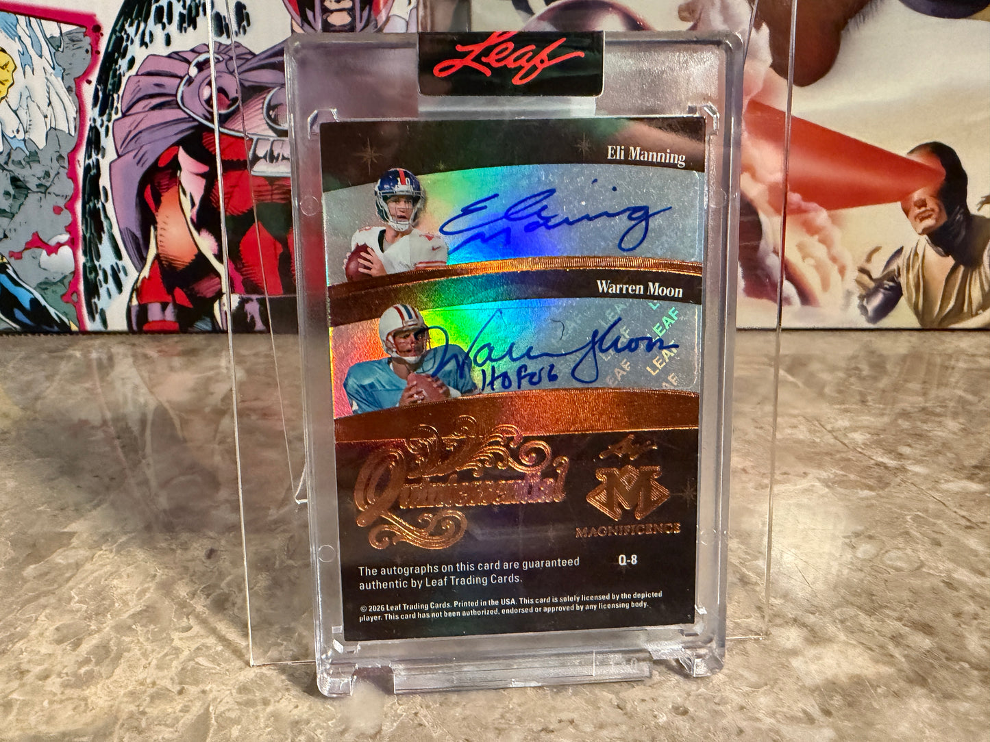 2026 Leaf Magnificence Multi-Sport Quintessential 5 Favre Kelly McMahon Moon Eli Manning /5