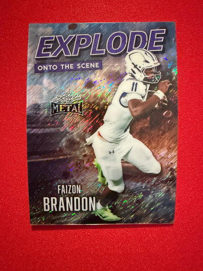 2026 Leaf Metal Football Faizon Brandon Explode Onto The Scene /7