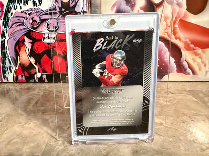 Rob Gronkowski 2026 Leaf Ultimate Sports Back In Black Auto Red Color Match /4