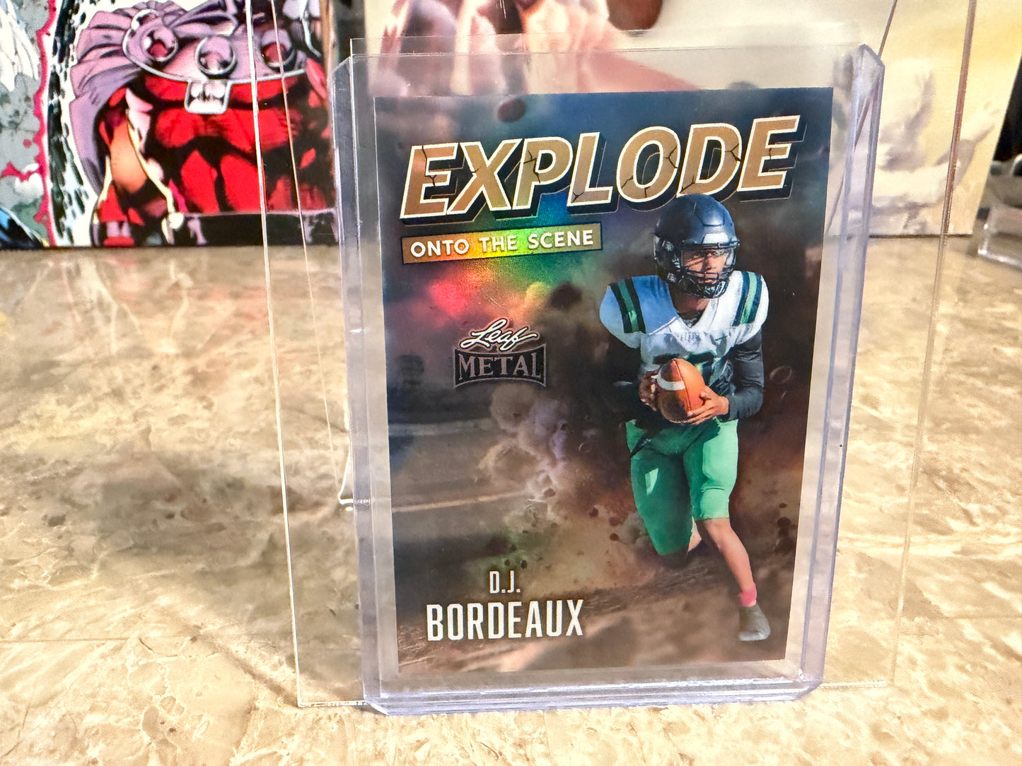 2026 Leaf Metal Football DJ Bordeaux Explode Onto Scene Gold 1/1