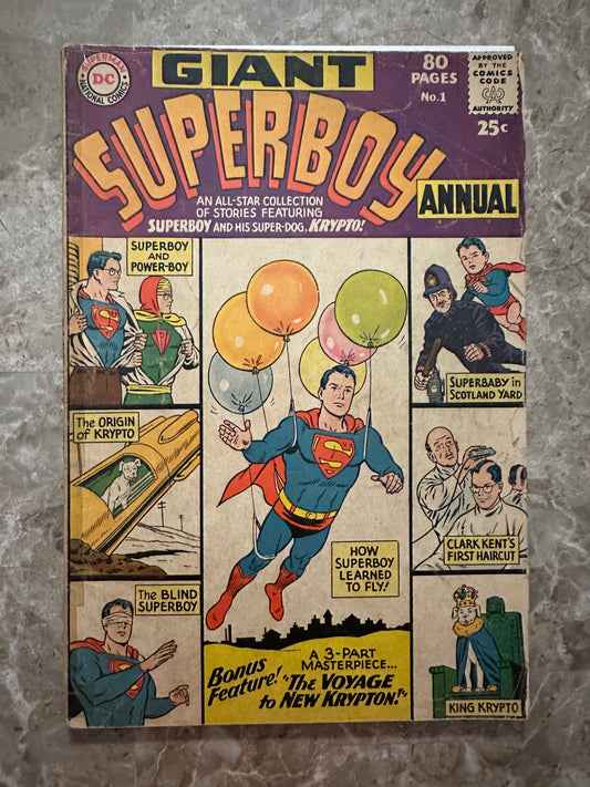 Giant Superboy Annual #1 VG- 3.5 (1964 DC)
