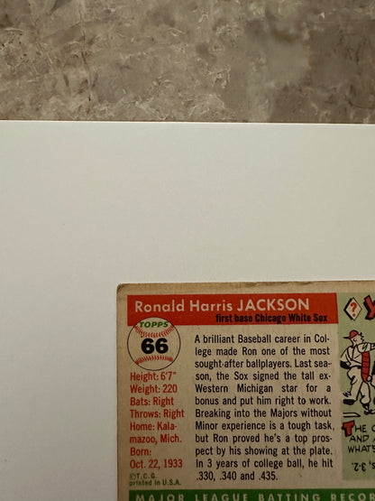 1955 Topps RON JACKSON #66 Rookie Card RC - Chicago White Sox - Vintage