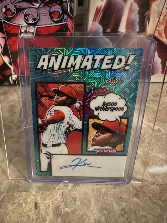 Kyson Witherspoon 2026 Leaf Vivid Animated Teal Auto /25 Red Sox Prospect