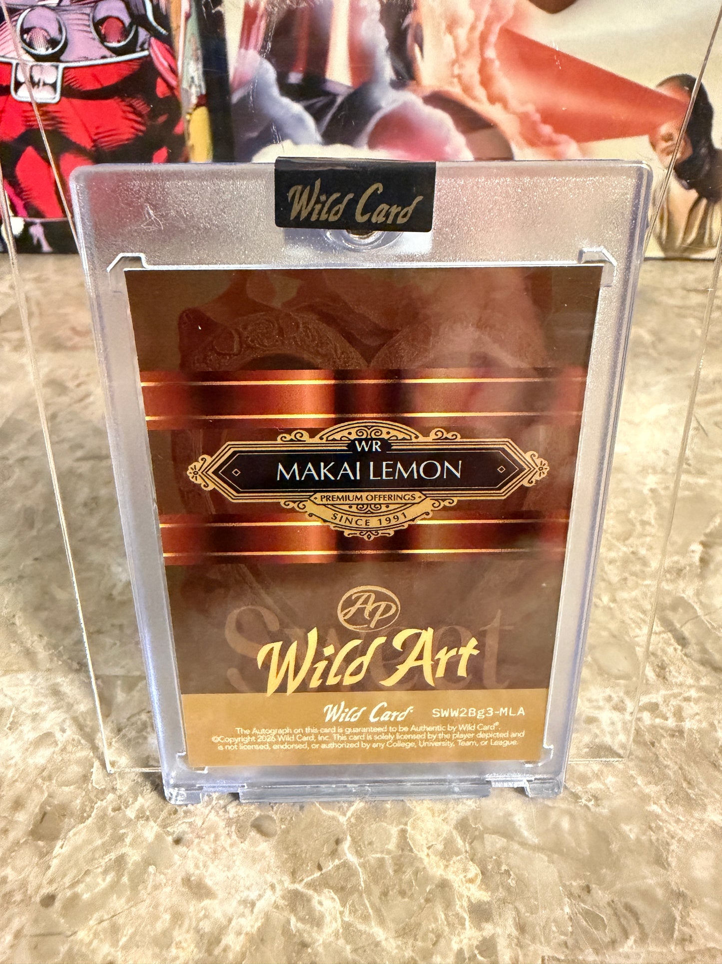 Makai Lemon 2026 Wild Card Wild Art 1/1 Auto 2-Card Lot