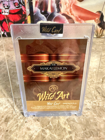 Makai Lemon 2026 Wild Card Wild Art 1/1 Auto 2-Card Lot
