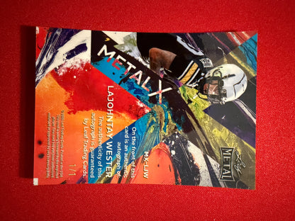 LaJohntay Wester 2026 Leaf Metal Football Metal X Pink Prismatic 1/1