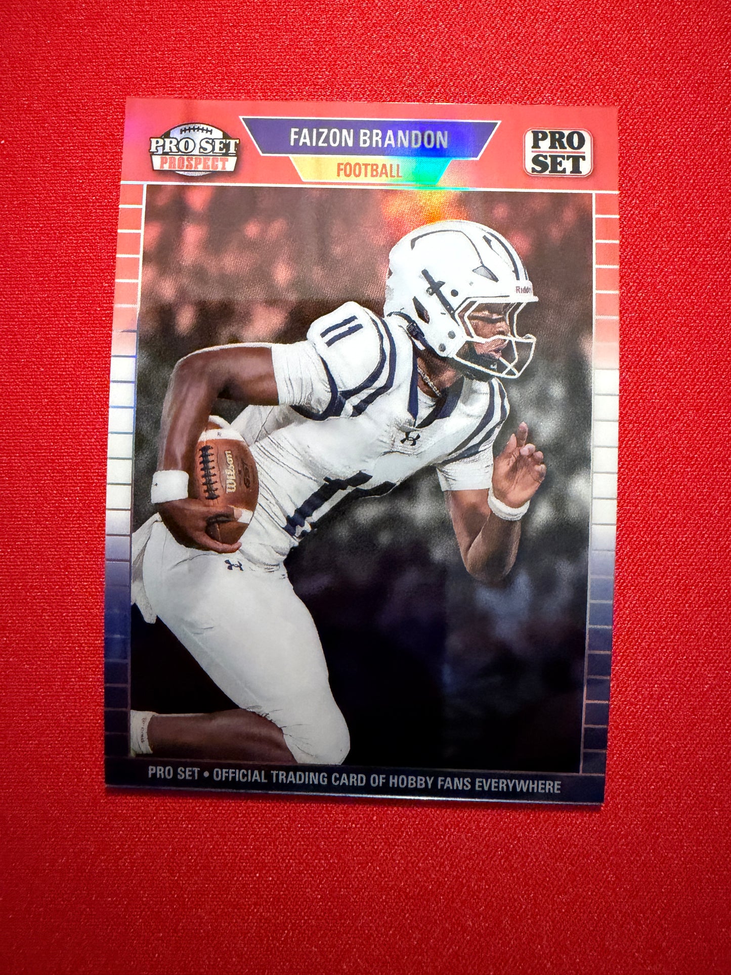 2026 Leaf Pro Set Metal Football Faizon Brandon 1989 Red White Blue /10