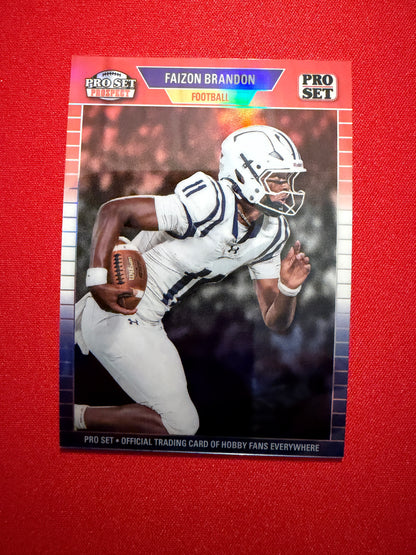 2026 Leaf Pro Set Metal Football Faizon Brandon 1989 Red White Blue /10