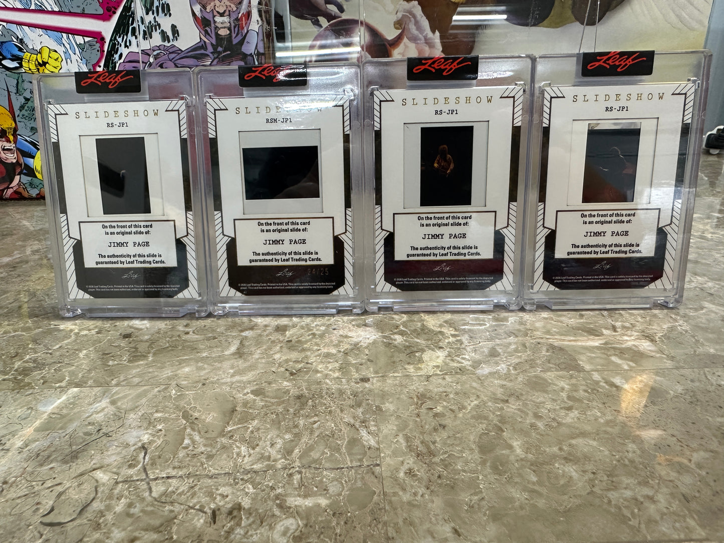 2026 Leaf Slideshow JIMMY PAGE Led Zeppelin Metal /25 + 3 Base 4-Slide LOT