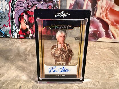 Ric Flair 2026 Leaf Ultimate Sports Gold Leaf Clear Auto Gold 1/1 Color Match