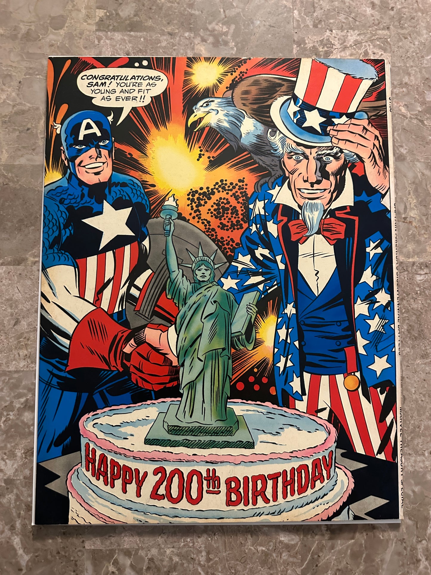 Captain America's Bicentennial Battles FN+ 6.5-7.0 (1976 Marvel Treasury) - Strong Copy