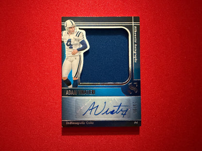Adam Vinatieri 2025 Panini Silhouette Football Silhouette Autographs Patch Auto /99