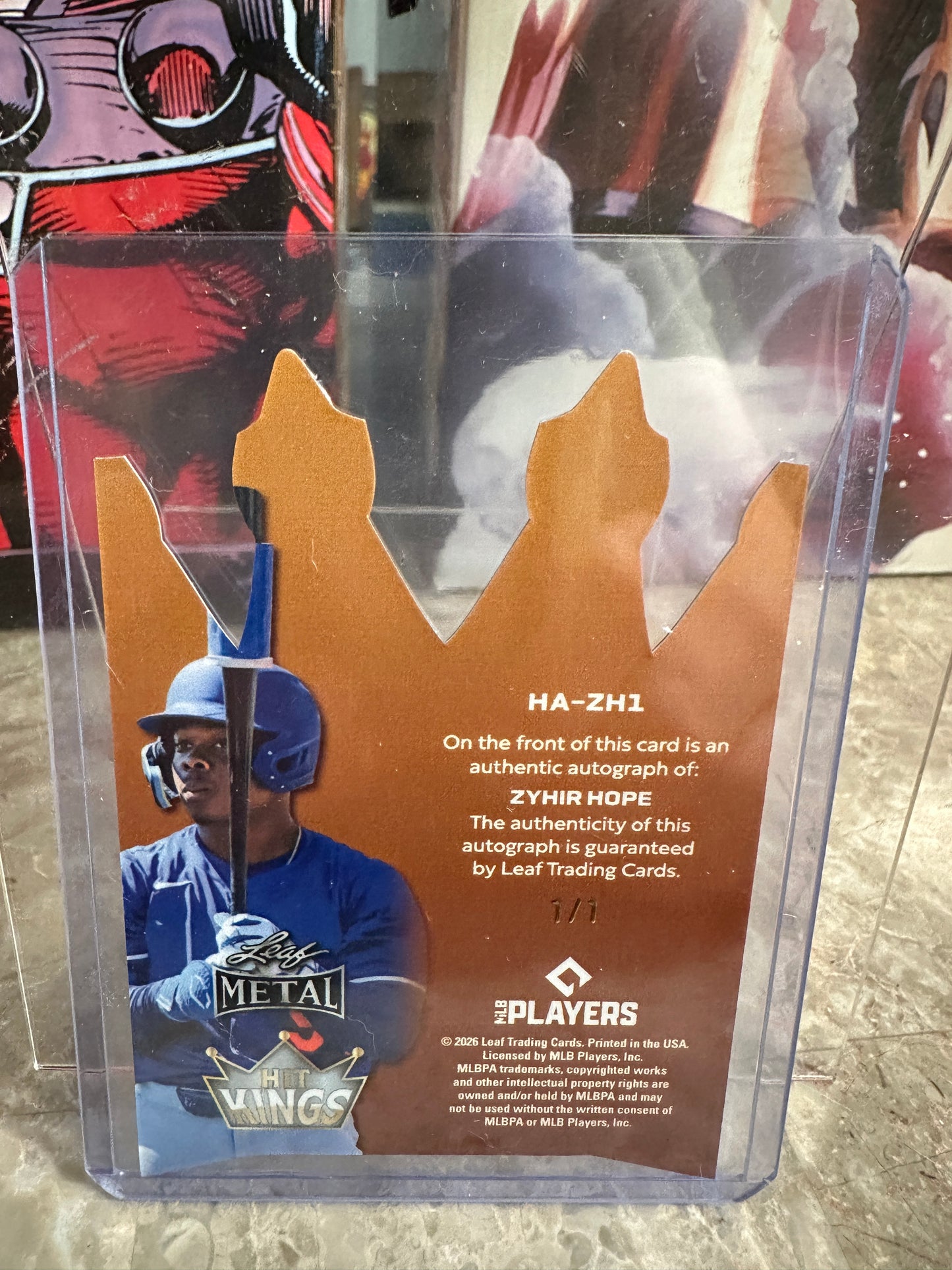 2026 Leaf Metal Baseball Zyhir Hope HIT KINGS Die-Cut Auto 1/1 Dodgers Prospect