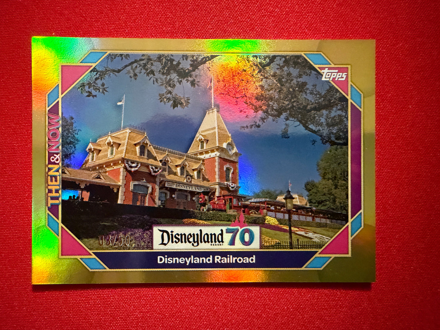 2025 Topps Disneyland Disneyland Railroad Gold /50 #2