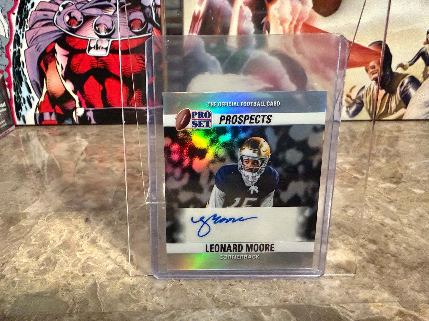 Leonard Moore 2026 Leaf Pro Set 1990 Mini Auto Silver 1/1