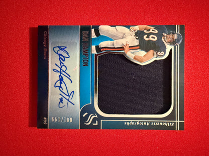 Dan Hampton 2025 Panini Silhouette Football Silhouette Autographs Patch /199