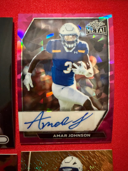 Amar Johnson Leaf Metal Optichrome Auto 1/1 Lot Super Gold Back Cracked Ice