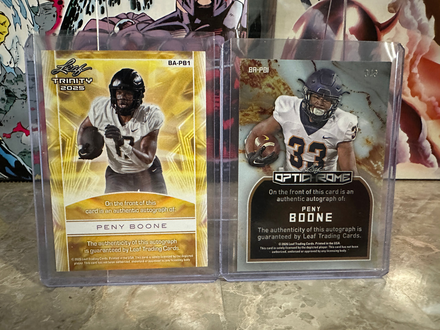 Peny Boone AUTO LOT 2026 Leaf Optichrome Crystal /9 & 2025 Trinity Green /25