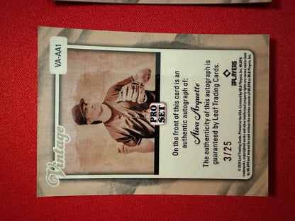 2026 Pro Set Aiva Arquette Vintage Pink Prismatic /6 & Silver Auto /25 Lot