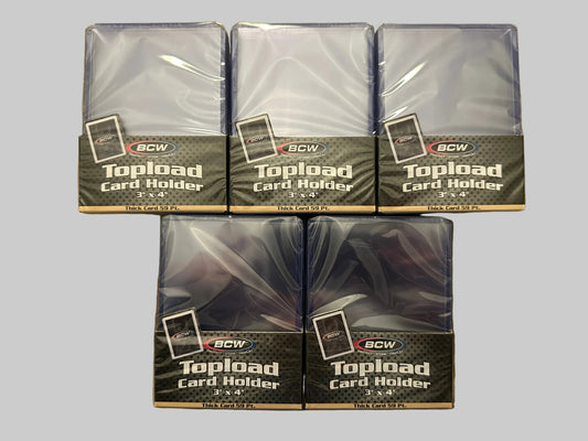 BCW 59 Pt. Toploader (5 packs - 25 / pack)