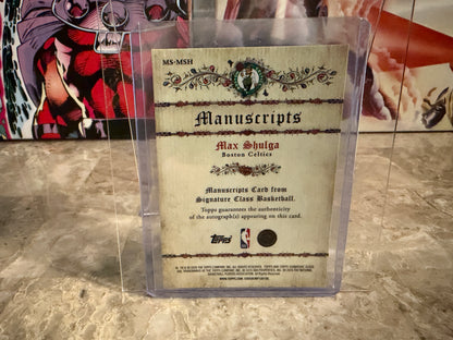 2025-26 Topps Signature Class Max Shulga Manuscripts Auto Refractor RC #MS-MSH