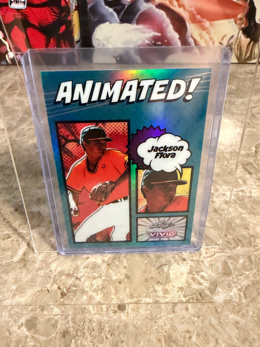 2026 Leaf Vivid Baseball Jackson Flora Animated Teal /25