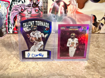 2026 Leaf Pro Set Metal Football Jared Curtis Talent Tornado Auto 1989 Mini Lot