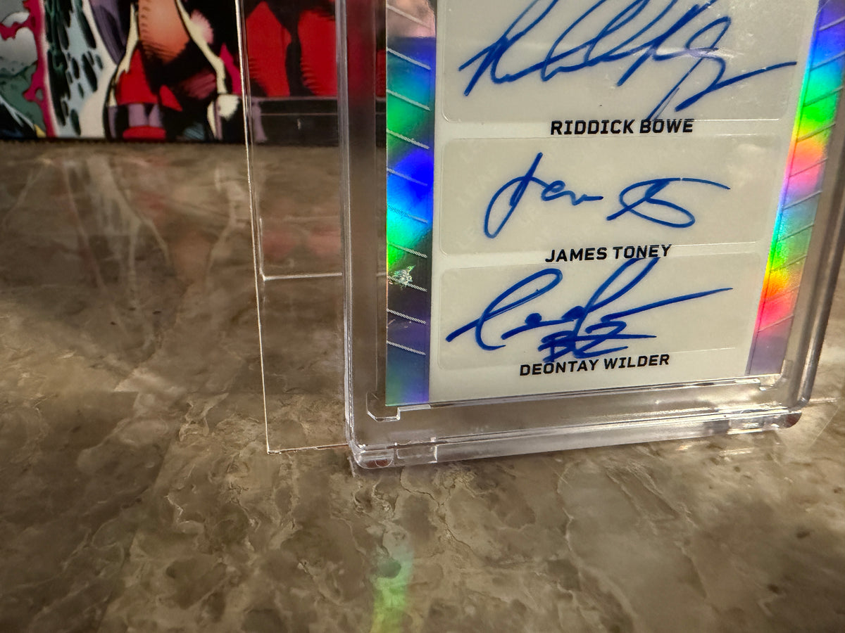 Mike Tyson Riddick Bowe Toney Wilder 2026 Leaf Signature Series 4 Auto 1/1