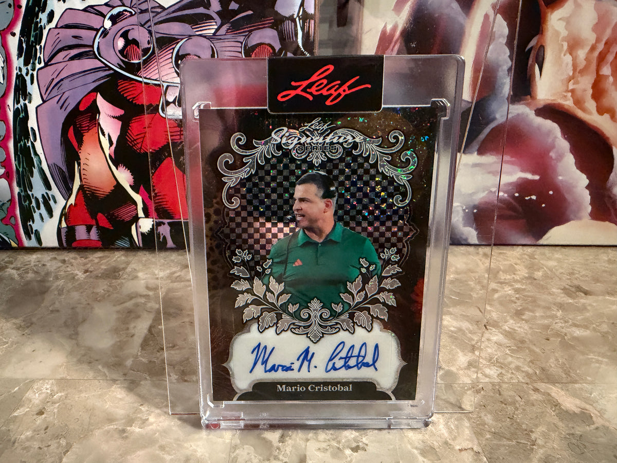 Mario Cristobal 2026 Leaf Signature Series Base Auto Silver Stardust 1/1