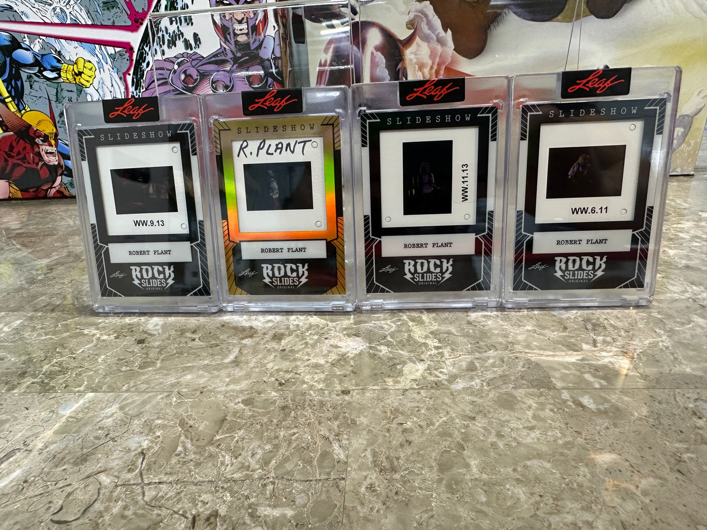 2026 Leaf Slideshow ROBERT PLANT Led Zeppelin Metal /25 + 3 Base 4-Slide LOT