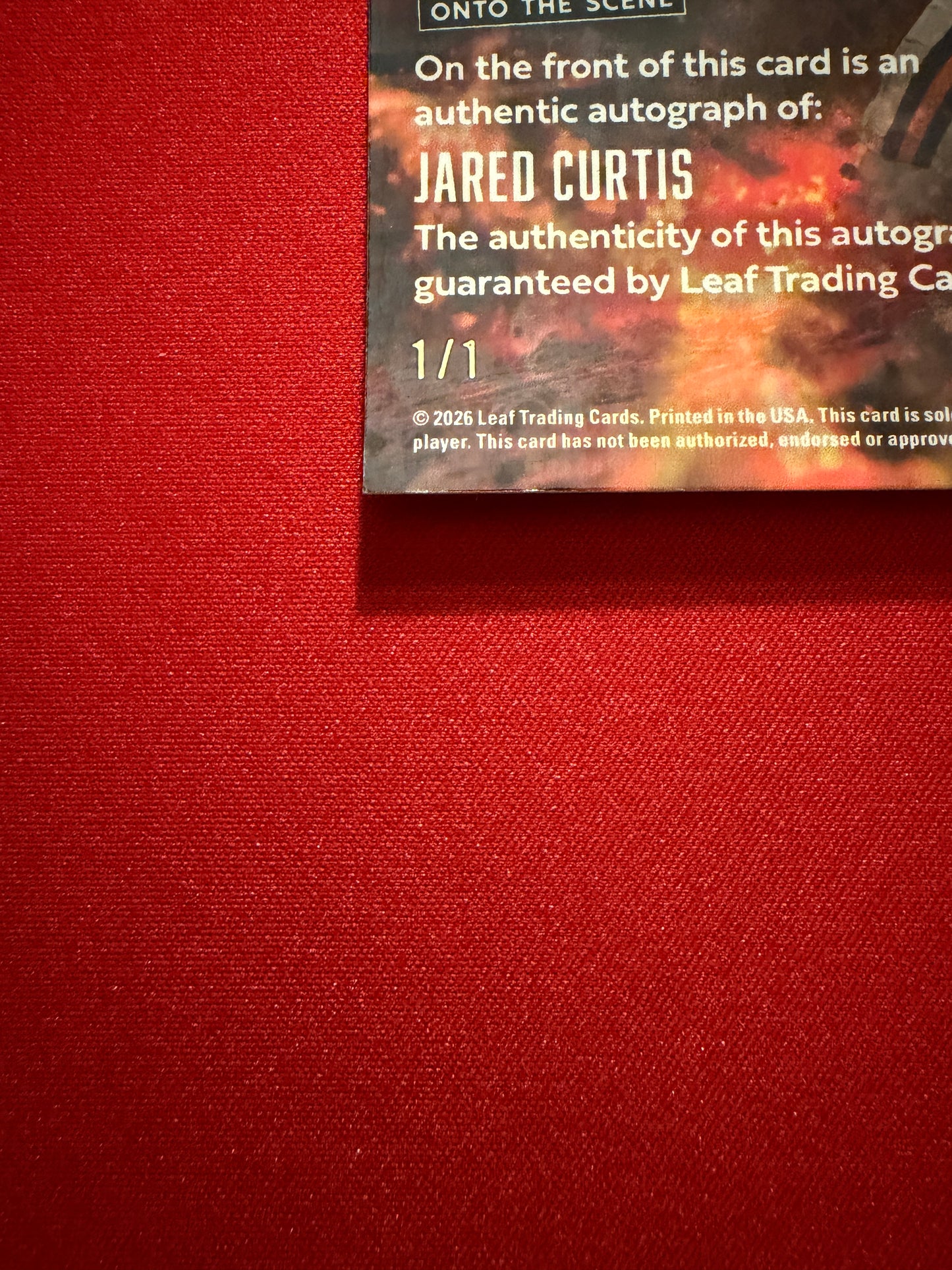 2026 Leaf Metal Football Jared Curtis Auto Explode Onto the Scene Super Gold Prismatic 1/1