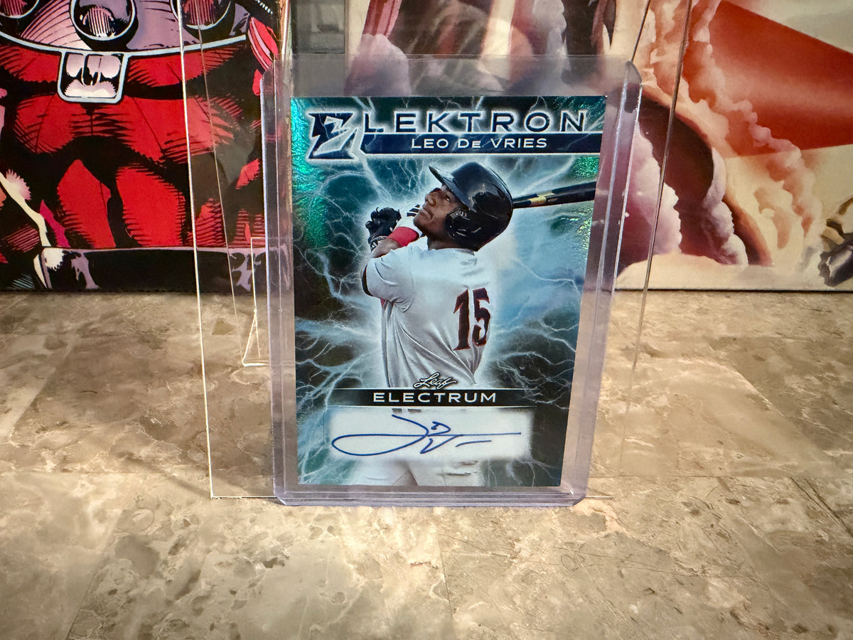Leo De Vries 2026 Leaf Electrum Elektron Auto Platinum 1/6 Bookend