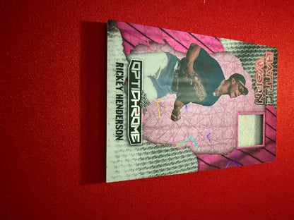 Rickey Henderson 2025 Leaf Optichrome Baseball Battle Worn Game-Used Patch /8