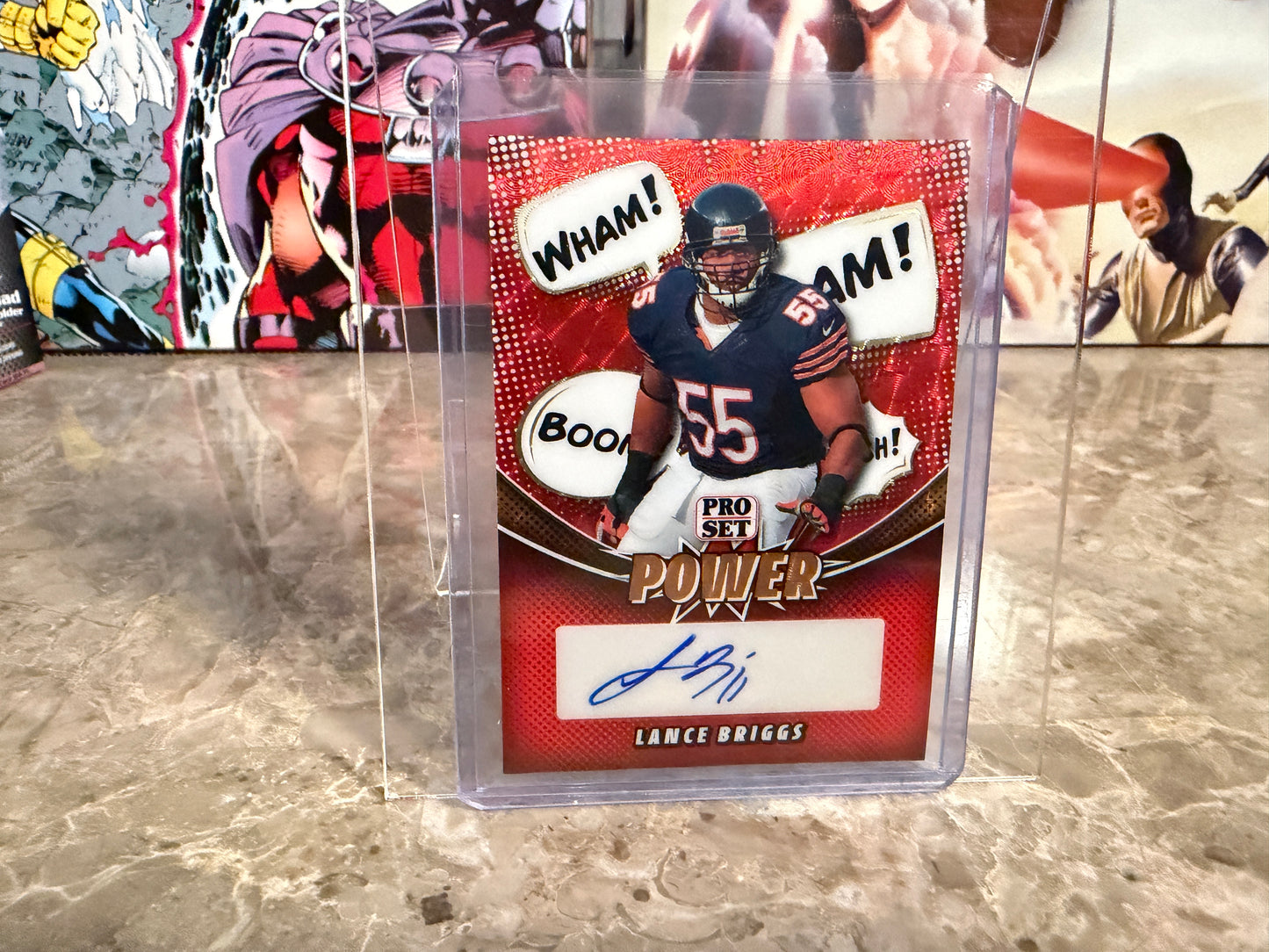 Lance Briggs 2026 Leaf Pro Set Metal Football Power Auto Red Flood Super 1/1