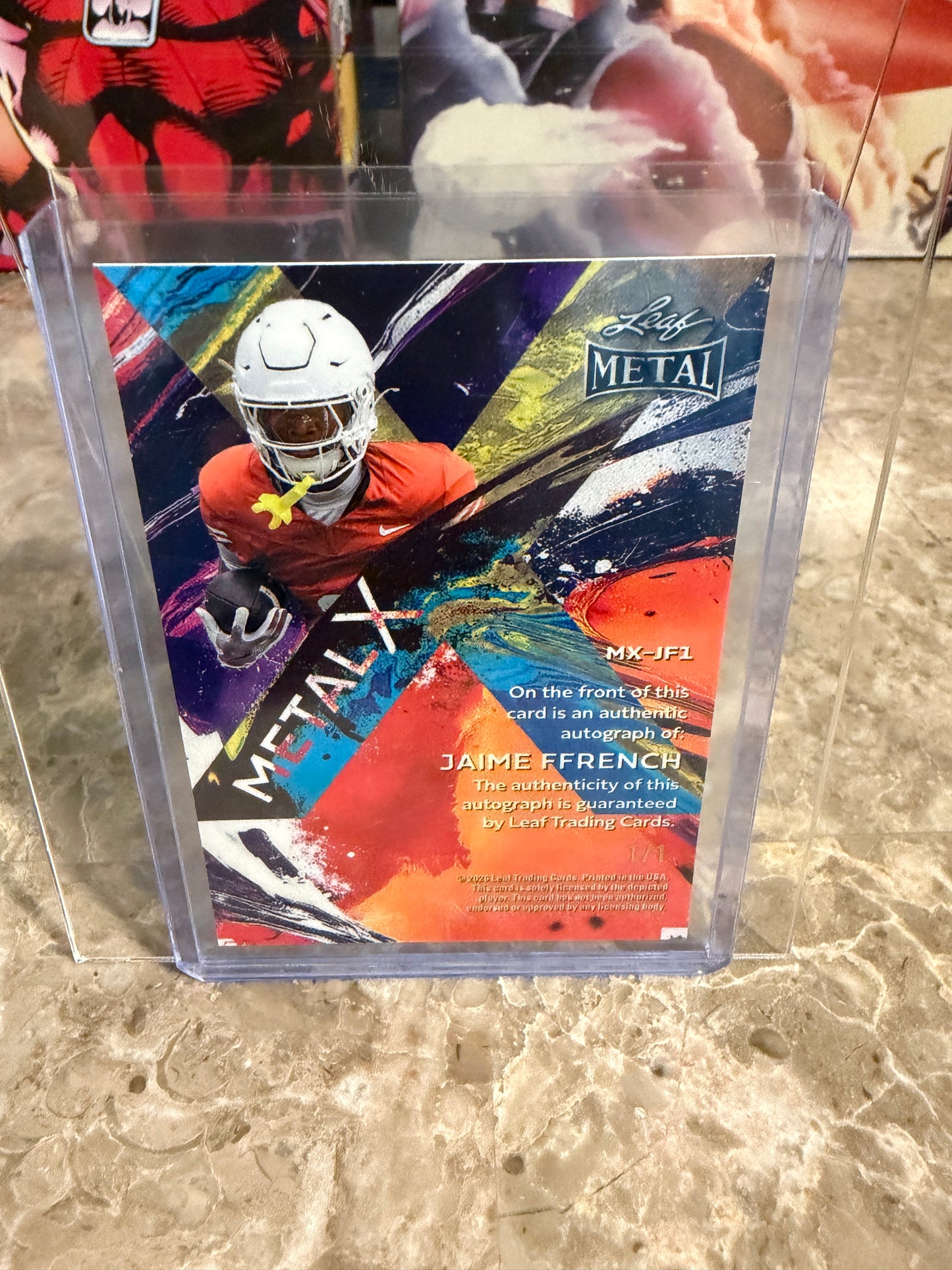 2026 Leaf Metal Football Jamie Ffrench Metal X Prismatic 1/1
