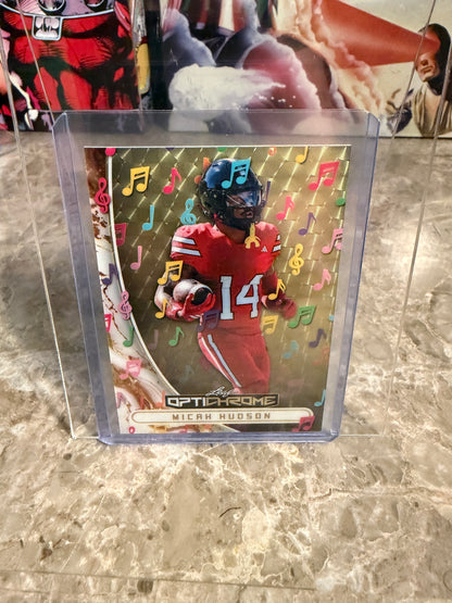 Micah Hudson 2026 Leaf Optichrome Music Super Gold Prismatic 1/1