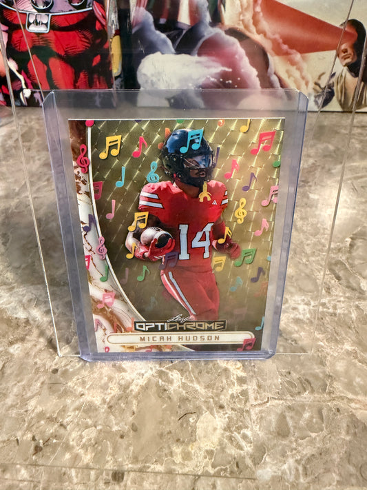 Micah Hudson 2026 Leaf Optichrome Music Super Gold Prismatic 1/1
