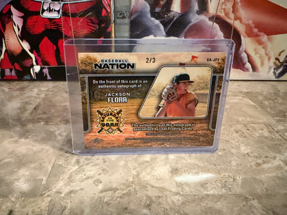 Jackson Flora 2026 Leaf Baseball Nation Saturday In the Park Auto Red /3