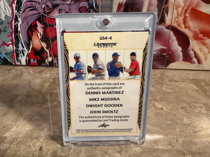 Mussina Gooden Smoltz Martinez 2026 Leaf Ultimate Sports 4 Quad Auto 1/7
