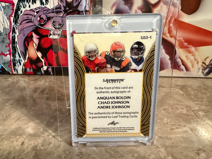 Anquan Boldin Andre Chad Johnson 2026 Leaf Ultimate Sports 3 Triple Auto /6