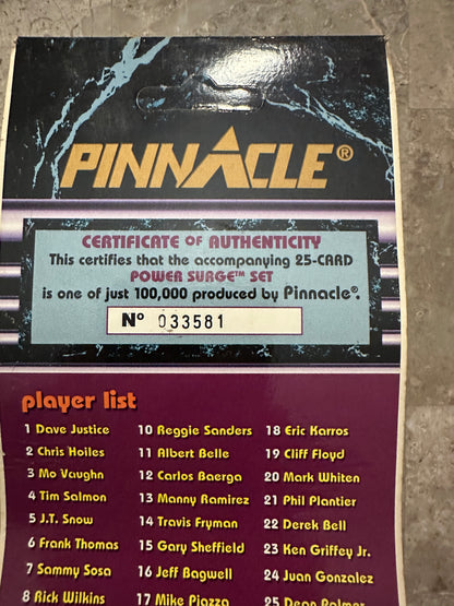 1994 Pinnacle Power Surge Factory Sealed Set #1-25