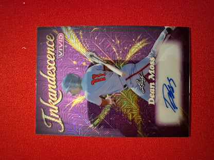 2026 Leaf Vivid Baseball Inkandescence Dean Moss Auto Purple Techno Foil 2/3