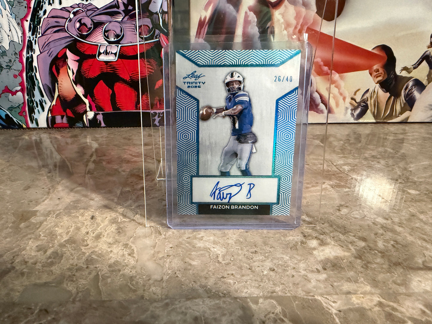 2026 Leaf Trinity Football Faizon Brandon Base Auto Platinum /40