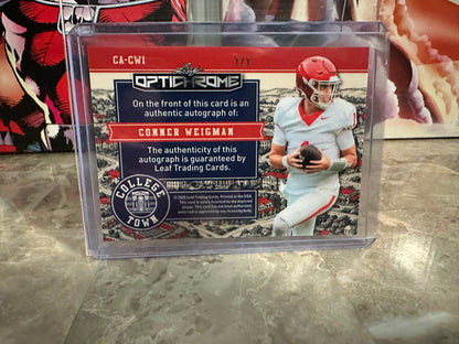 2026 Leaf Optichrome Conner Weigman COLLEGE TOWN CRYSTAL AUTO 1/1 Aggies QB