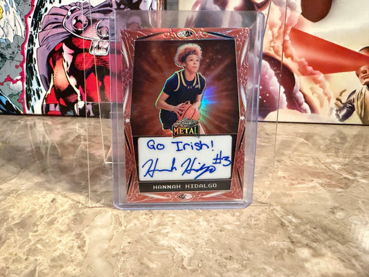 Hannah Hidalgo 2026 Leaf Women of Sport Inscriptions Go Irish On-Card Auto 1/49