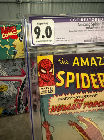 Amazing Spider-Man #17 CGC 9.0 Restored (1964 Marvel) - Brand New Case